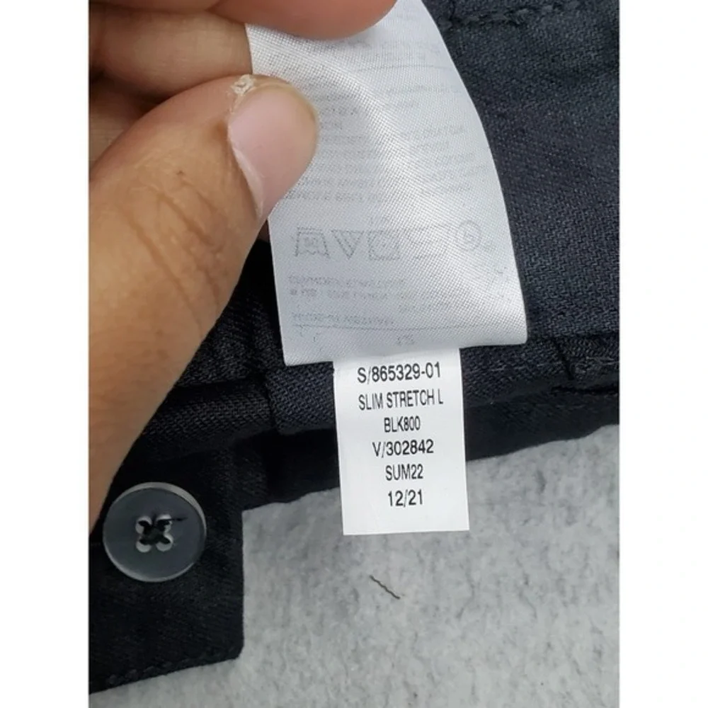 Banana Republic Women Pants 12 Black Cotton Linen Coastal‎ Beach NWT